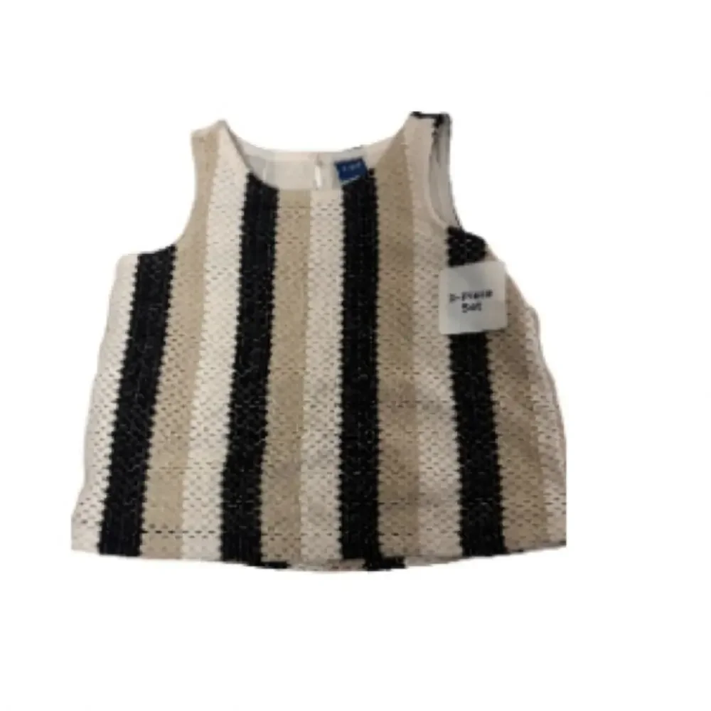 Old Navy baby Girl Striped Sleeveless Top and Shorts Set  Sz  6-12M  NWT